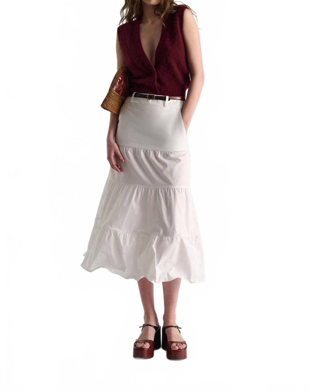 NEW DOROTHEE SCHUMACHER pure power skirt in white